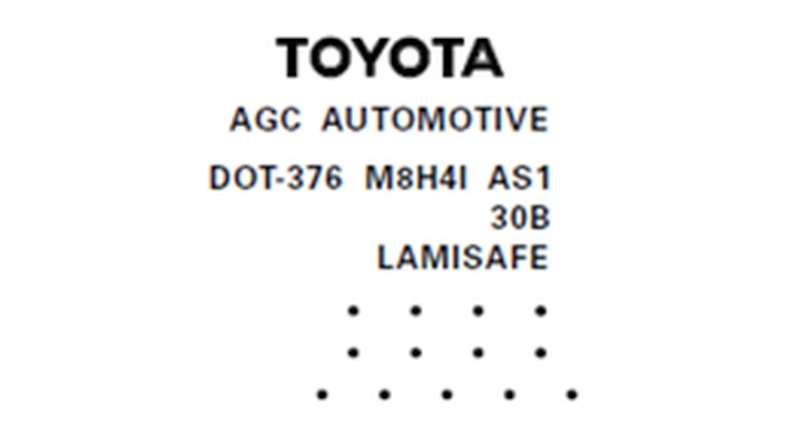 Toyota Windshield Glass Sub-Assembly #56101-02L60 | Autoparts