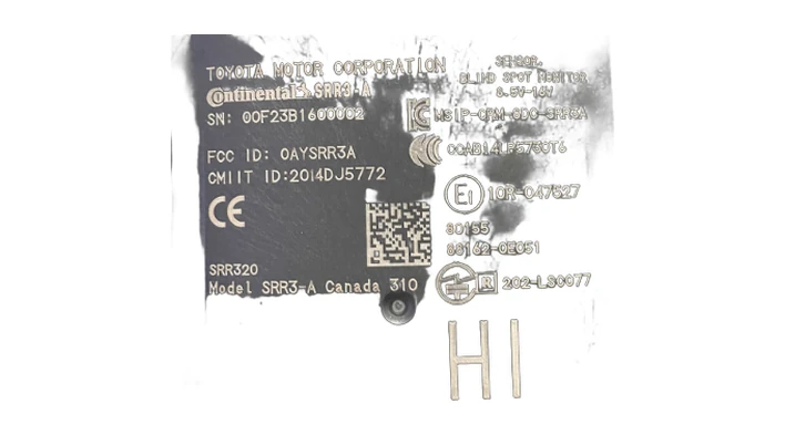 Toyota Blind Spot Monitor Sensor #88162-0E051 | Autoparts.toyota.com